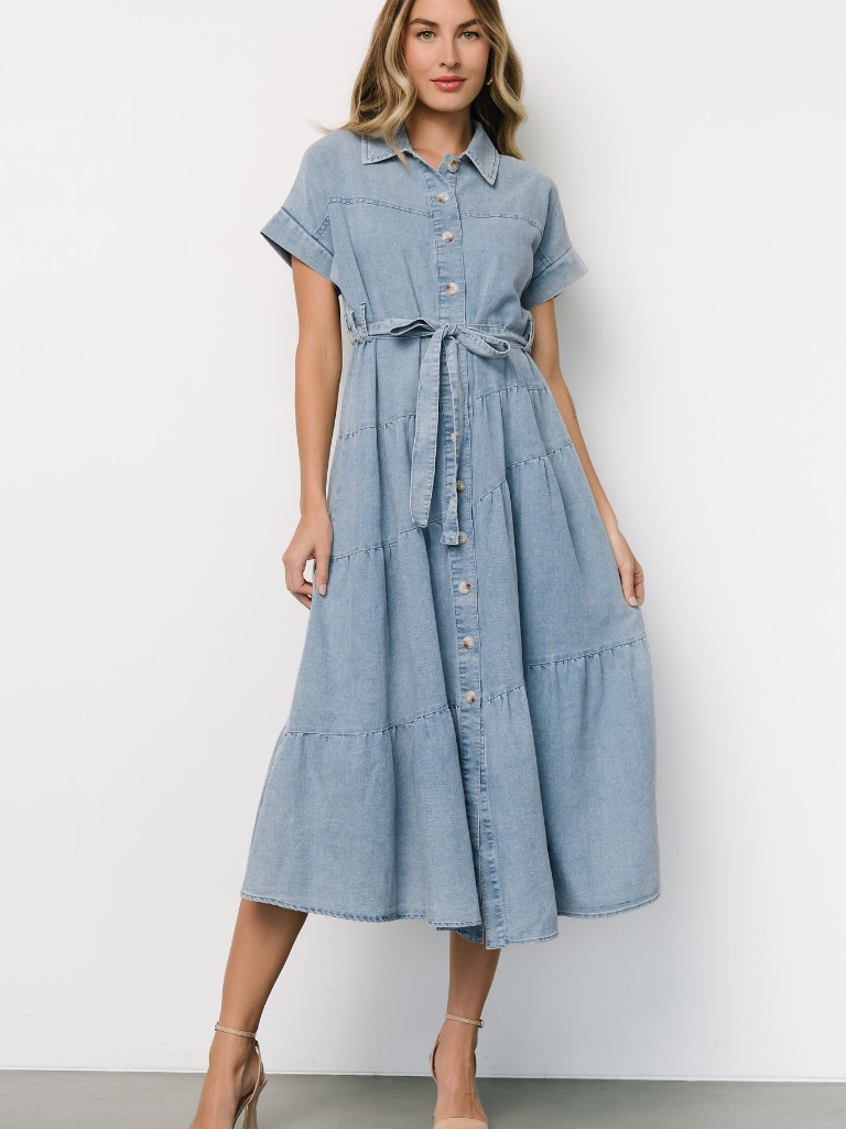Baltic Born Logan Button Up Dress | Denim Size Mm